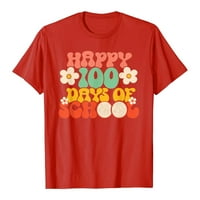 Тениски на корашан мъжки, честит 100-ти ден учебни дни на учител учител Ученик мода, съвпадаща с къса тениска, ризи за мъже