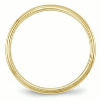 Първично злато карат жълто злато половин кръг с размер на ръба 12.5