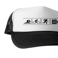 Cafepress - Swim Bike Run Drink - Уникална шапка на камиони, класическа бейзболна шапка