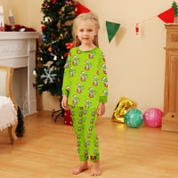 Смешни Коледна Пижама За Семейство 2055, Семейство Коледа Пижама Панталони-Зелено Чудовище Мускулни Кукли Коледа Шапка Модел, Зелен