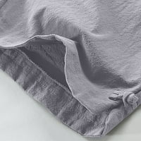 Мъжки памук спално бельо свободно ежедневно памучно бельо торбисти панталони плажни панталони с джобове