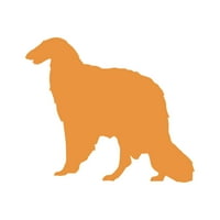 Борзой стикер Декал щанцоване-самозалепващ винил-устойчив на атмосферни влияния-произведен в САЩ - много цвят и размери-куче куче домашен любимец руски ловен хрътка