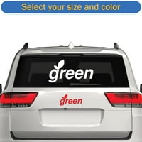 Зелен стикер Декал щанцоване-самозалепващ винил-устойчиви на атмосферни влияния-произведени в САЩ - много цвят и Размери-отидете зелен околната среда