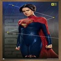 Филм на комикси The Flash - Supergirl Triptych Wall Poster, 14.725 22.375 рамка
