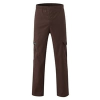 Skpabo товарни панталони за мъже спокойна мода, причинно -следствени множество джобове на открито, фитнес панталони от прав тип