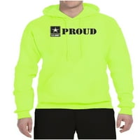 Див Боби, горд американската армия звезда лого, Американа Американска гордост, Унисе Графичен суитчър суитчър, безопасност зелено, средно