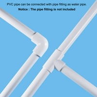 Uxcell ID OD White PVC тръба твърда тръба за изтичане на тръба