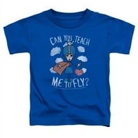 Тревко Люси-муха с къс ръкав детска тениска-Кралско синьо-малка 2т