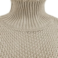 Simu женски есен небрежен модерен пуловер жени от пуловер на рамото небрежно плетено твърд пуловер с дълъг ръкав с дълъг ръкав