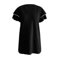 Тениски за жени личност дизайн случайни тънък къс ръкав тениска къс ръкав Топ женски бял размер хл