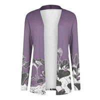 Lydiaunistar Time и Tru Winter Coats for Women Clearance Sale Fashionmass Mashible Longlyse Floral Printed Cardigan Jacket Purple Purple