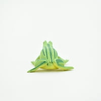 Жаба, зелена раирана жаба пластмасова играчка реалистична цифра за тропическа гора Реплика Деца образователен подарък 1.5 CWG B47