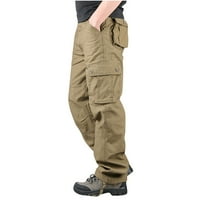 Binmer Men's Rago Pants Fashion Небрежен тънък много джобен прави панталони на открито нападение панталони спортни панталони