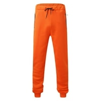 Оранжеви Бейзболни Панталони Мъжки Ежедневни Топли Панталони Твърди Панталони Цип Джоб Шнур Панталони Панталони