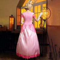 Дамски Суитчъри Мода Плътен цвят къс ръкав розова принцеса косплей костюми рокля розово Връхни дрехи