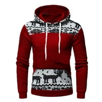 Cuoff Hoodies Суичър Зимен отпечатан пуловер с дълги ръкави за и WO през пролетта и есенните качулки за мъже червени 1x