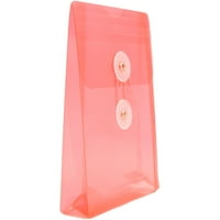 Пластмасови пликове, 4.3x6.3, 12 пакет, червен, низ от бутон, отворен край