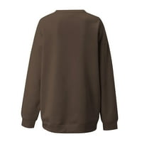Снаарин Дамски Плюс размер екипаж Суитчъри мода есента отпечатани хлабав дълъг ръкав блуза кръг врата Случайни Пуловер върхове пуловери Подаръци за жени на клирънс
