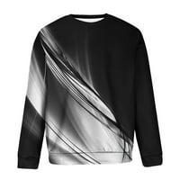 Атлетичен Мъжки суитчър, мъже случайни кръг врата Дълъг ръкав пуловер 3г печатни блузи Блуза клирънс
