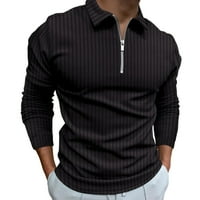 Мъжки ежедневни ризи пуловер с дълъг ръкав кърпа с гладка цип за запознанства бизнес у дома извън клубове Черно