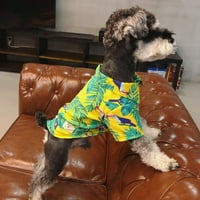 Домашен любимец лятно хавайско плажна цветна риза котешка куче късо ръкав кокосово дърво ризи