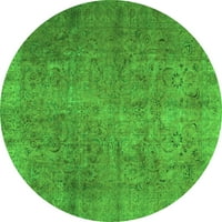Ahgly Company Indoor Round Персийски зелени традиционни килими, 3 'кръг