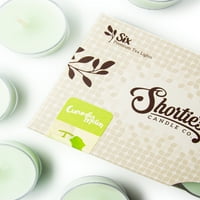 Свещи за краставици за кутии на краставици - зелени първокласни ароматизирани чаени светлини - естествени масла - компания за свещи на Shortie's Condle