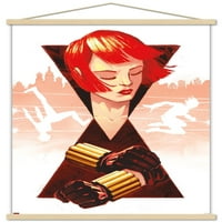 Marvel - Черна вдовица от плакат на Дан Томпсън Стен с дървена магнитна рамка, 22.375 34