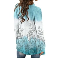 Lydiaunistar Time и Tru Winter Coats for Women Clearance Sale Sale Women Mashrible Longly Lydled Floral Printed Cardigan яке Светло синьо