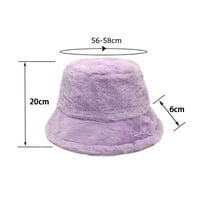 Дамски солиден цвят зима термична ветроустойчива кофа Рибар шапка за жени за момичета Херингбун Риба шапка мъже мъже