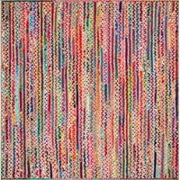 Индийски ръчно изработен сплетен многоцветен памук с естествена юта килими Подов декор с размер на килим крачета