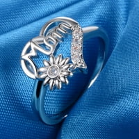 Dianhelloya пръстен пръстен за хринестон Сърце форма Бижута добре изглеждащи жени звъни за майка