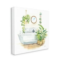 Ступел индустрии спокойна баня интериор със зелени растения живопис платно стена арт дизайн от Сю Шлабах, 17 17