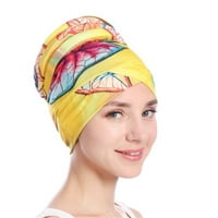 Miyuadkai caps жени хиджаб тюрбан шапка шал шал капак на капачката на новото аксесоари жълто