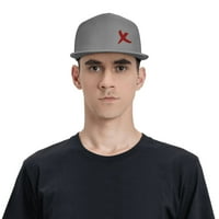 Douzhe Flat Brim Cap Snapback Hat, Red Неправилно изтриване Отказ отпечатъци отпечатъци Регулируема сива бейзболна капачка за възрастни