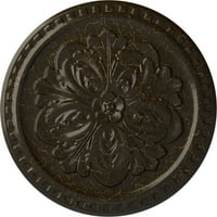 Екена Милуърк 7 8 од 5 8 п Емервил таван медальон, ръчно изрисуван каменно огнище пращене