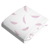 Kushies Crib Sheet Органична фланелка розови пера