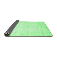 Ahgly Company Indoor Rectangle Solid Emerald Green Modern Area Rugs, 8 '10'