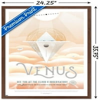 - Плакат за стена на Venus Travel Poster, 22.375 34 в рамка