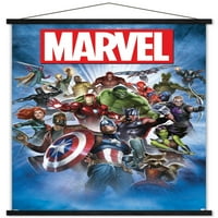 Marvel Comics - Group Shot Tall Poster с дървена магнитна рамка, 22.375 34