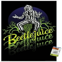 Beetlejuice - жълт и зелен неонов стенен плакат, 22.375 34