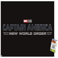Marvel Captain America: New World Order - Logo Wall Poster с pushpins, 22.375 34