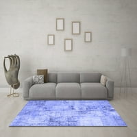 Ahgly Company Indoor Rectangle Packwork Blue Transitional Area Rugs, 2 '5'