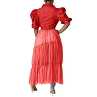 Royallovewomens ежедневна риза рокля асиметрична висока ниска горна част с късо ръкав бодикон туника туника блузна риза върхове рокли рокли за жени