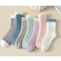 Двойки Дамски средата Чорапи Корал руно термичен сън чорап, Многоцветен 2