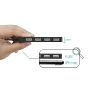 BCloud USB порт Хъб Мултифункционален щепсел Играйте компактни 4-in- USB 2. Адаптер за разширение за лаптоп бял един размер