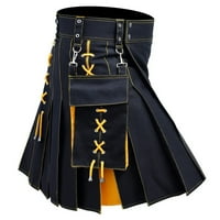 Дизайнерски смисъл Модна тенденция Шотландска празнична рокля Мултицветна плисирана пола