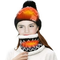 Шалчета за жени ， USB интелигентен протектор за зареждане на шията зима плюс кадифено студена топлина отоплителна шапка шал