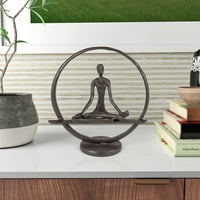 Даня Б. Йога медитация кръг скулптура от чугун