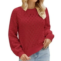 Дамски пуловери падат солиден цветен дизайн Сенцова пуловер от пуловер на врата на шията